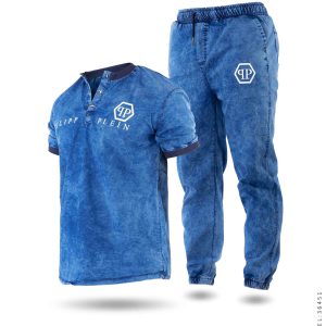 ست تیشرت شلوار لی اسپرت Philipp plein مدل 36451