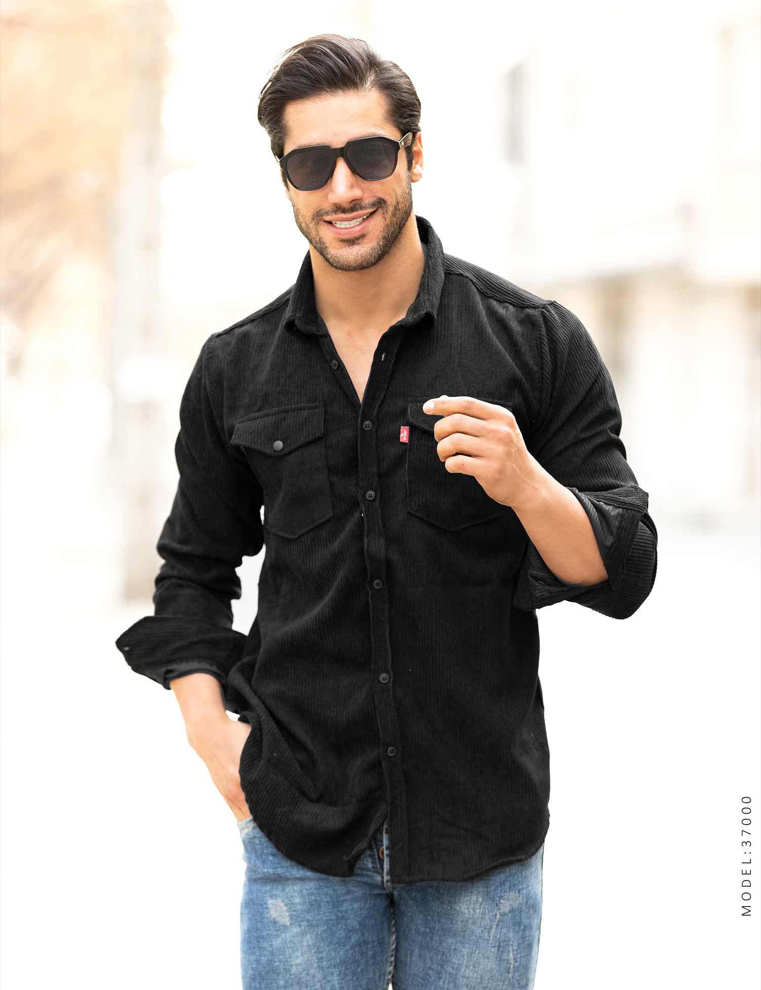 پیراهن مردانه مخمل Rayan مدل 37000