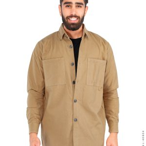 پیراهن اسپرت مردانه آستین بلند کتان ساده Araz مدل 40804