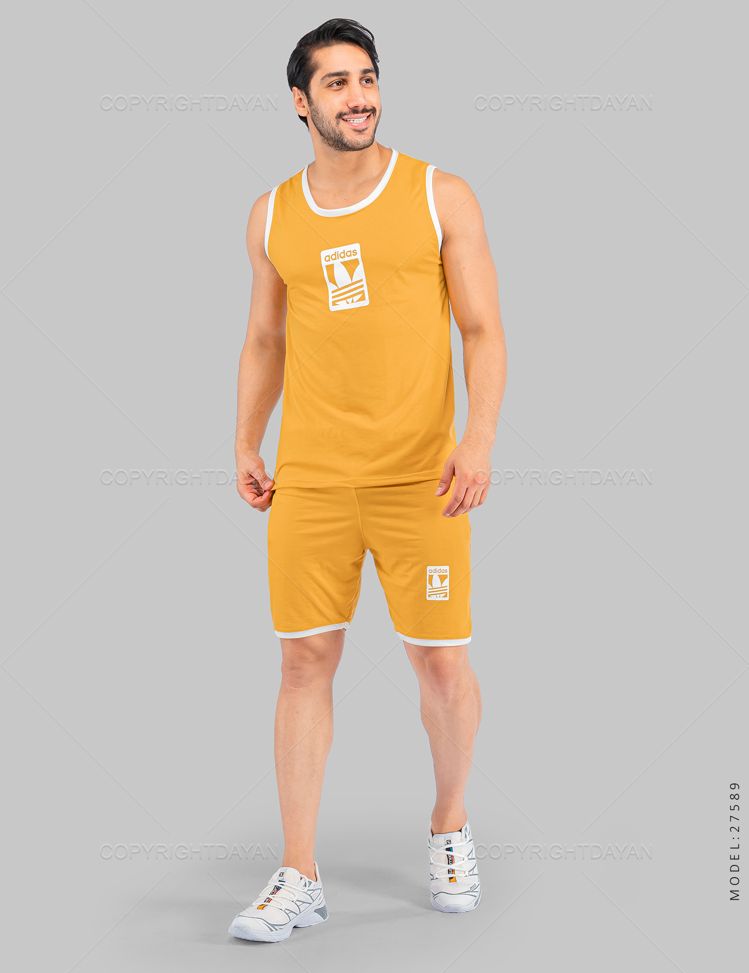 ست رکابی شلوارک مردانه Adidas مدل 27589