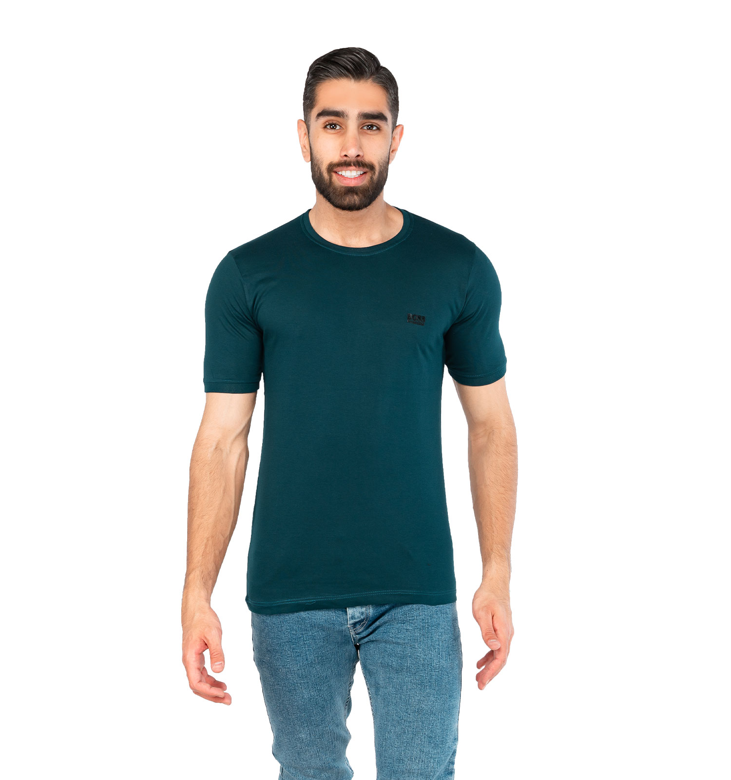 تیشرت Boss یقه گرد مردانه پنبه ساده مدل 44635