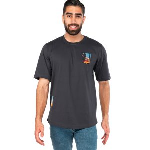 تیشرت یقه گرد مردانه پنبه طرحدار مدل 44549