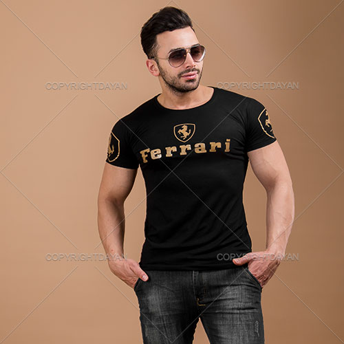 تیشرت مردانه Ferrari مدل Vamoz