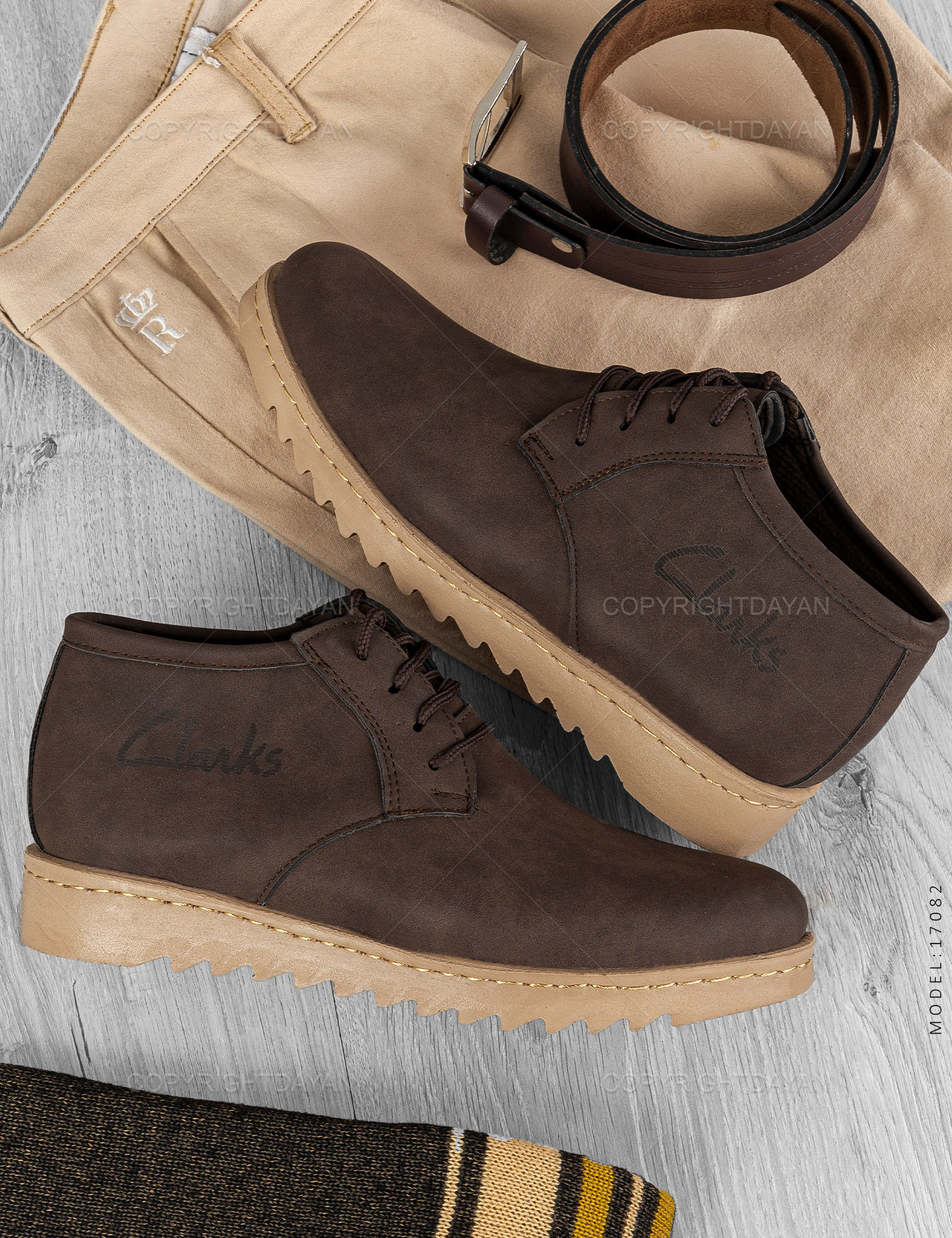 نیم بوت مردانه Clarks مدل 17082
