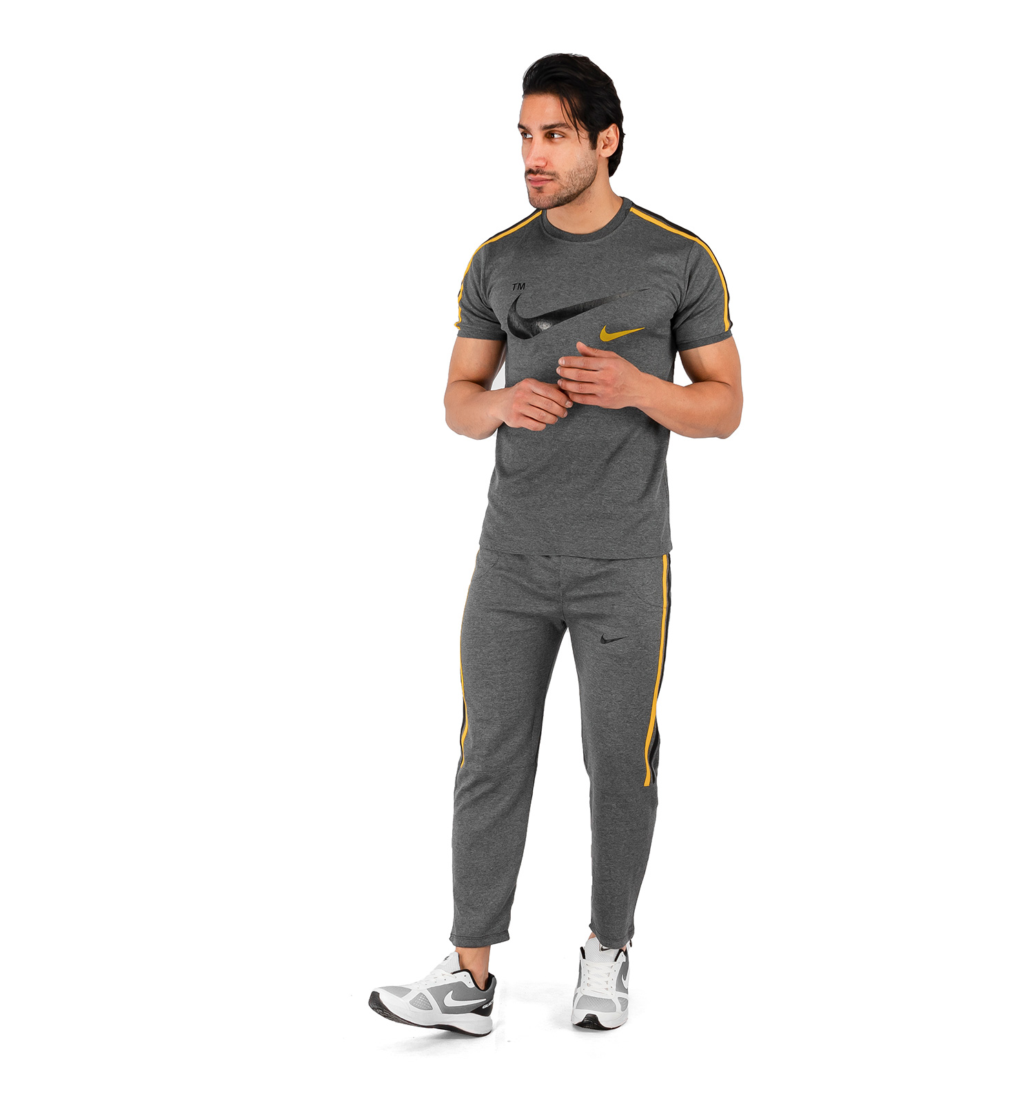 ست تیشرت شلوار مردانه آستین کوتاه Nike یقه گرد مدل 44041