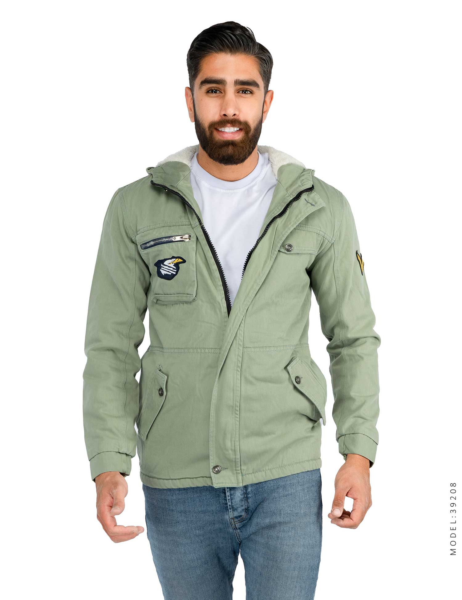 کاپشن کتان مردانه Kiyan مدل 39208