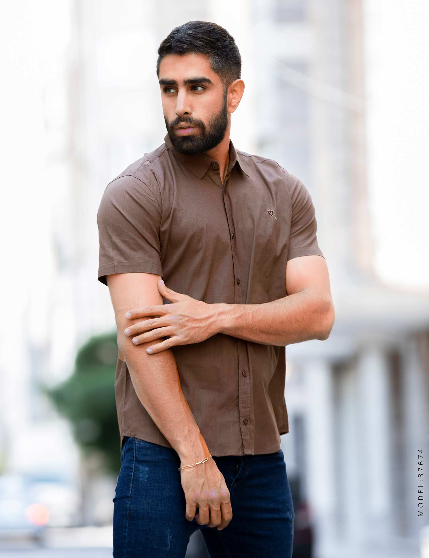 پیراهن مردانه لینن Nika مدل 37674
