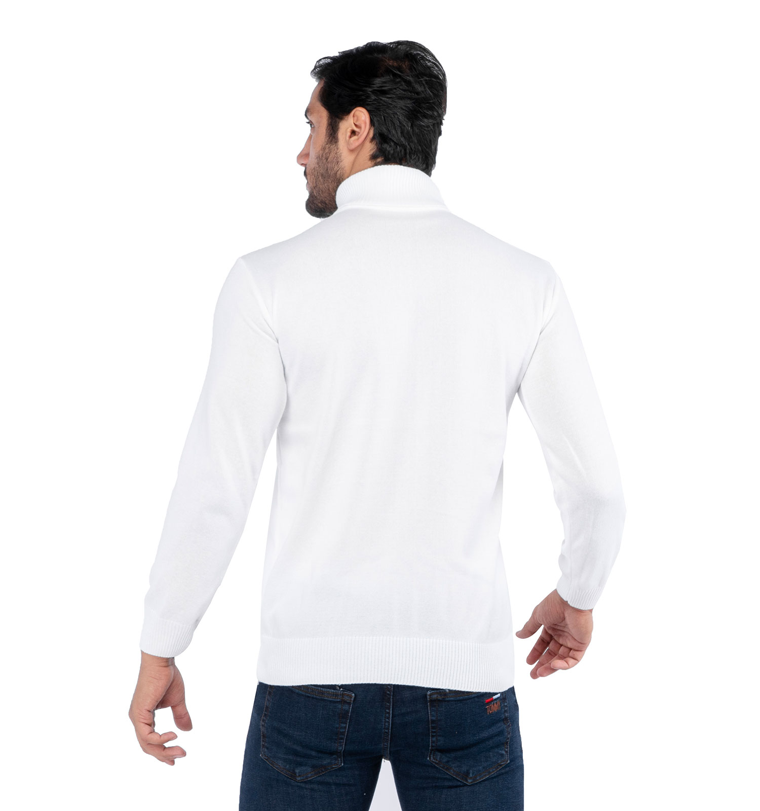 بافت مردانه ساده یقه اسکی Polo مدل 38675