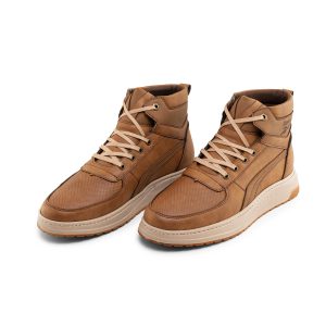 کفش ساقدار چرم مصنوعی مردانه قهوه ای Reebok بند دار مدل 45390