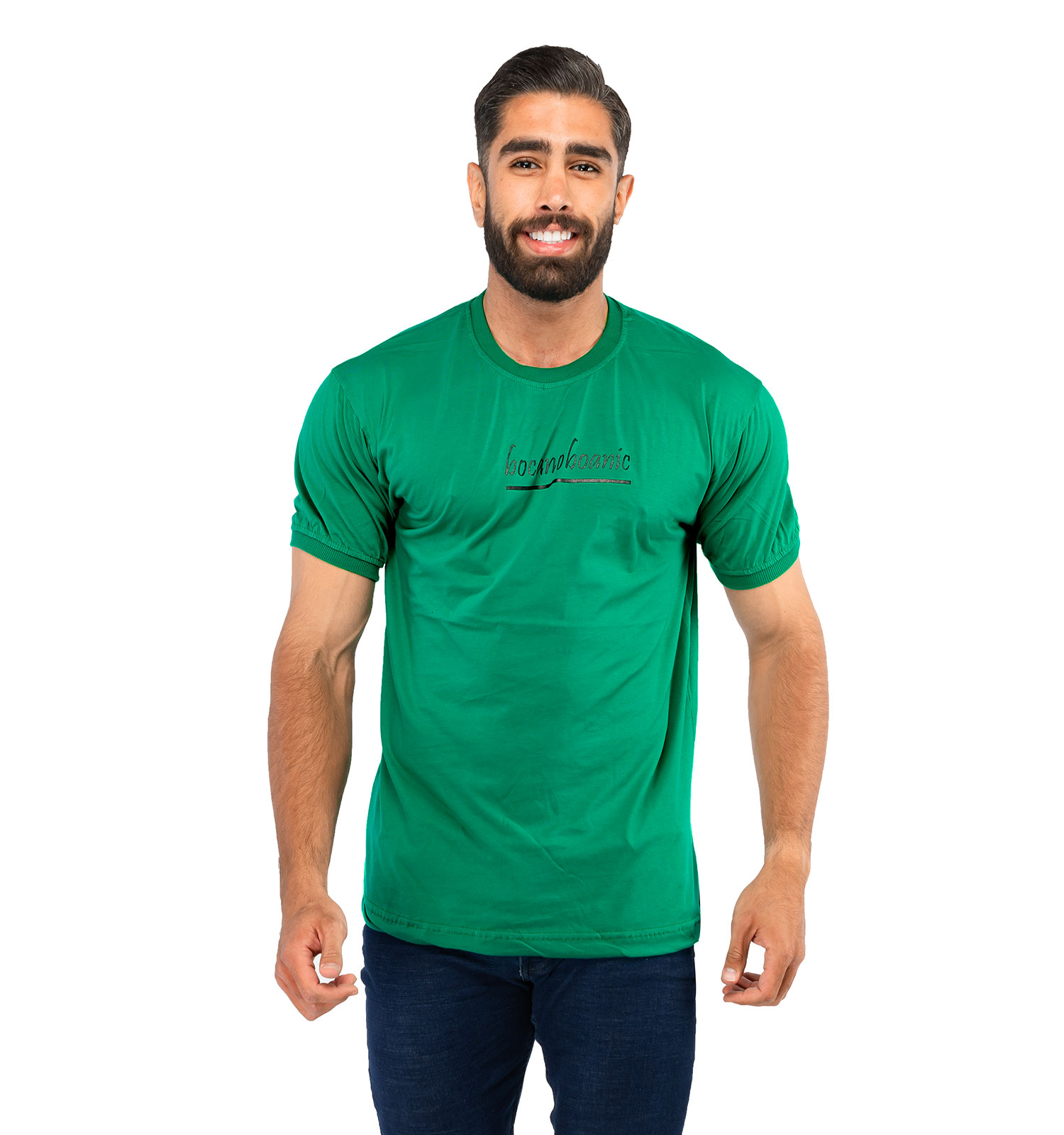 تیشرت مردانه چاپی یقه گرد Alma مدل 38524