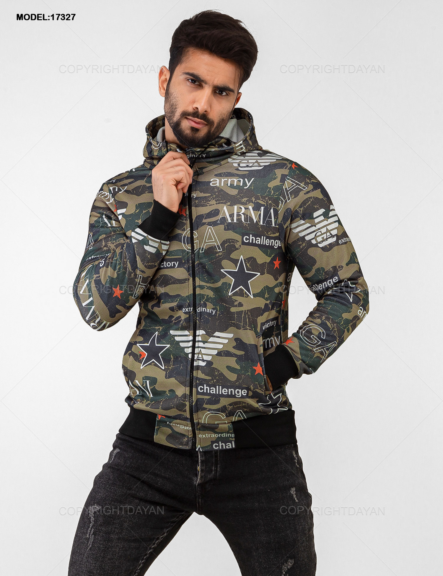 سویشرت مردانه Army مدل 17327