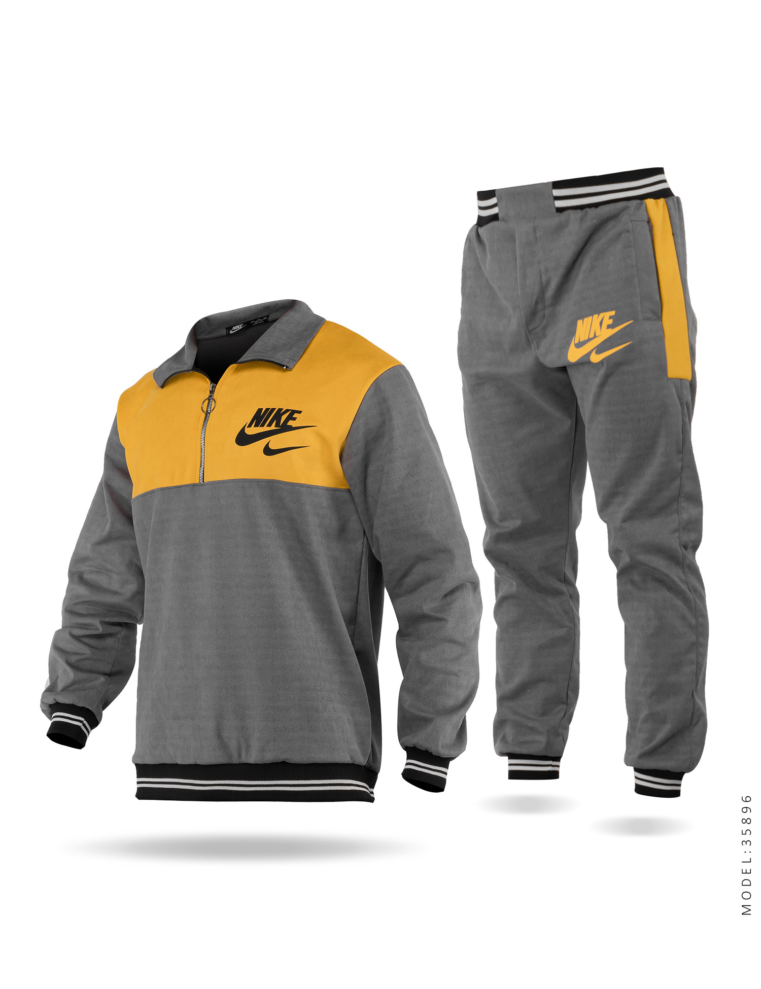 ست سویشرت نیم زیپ شلوار اسپرت Nike مدل 35896