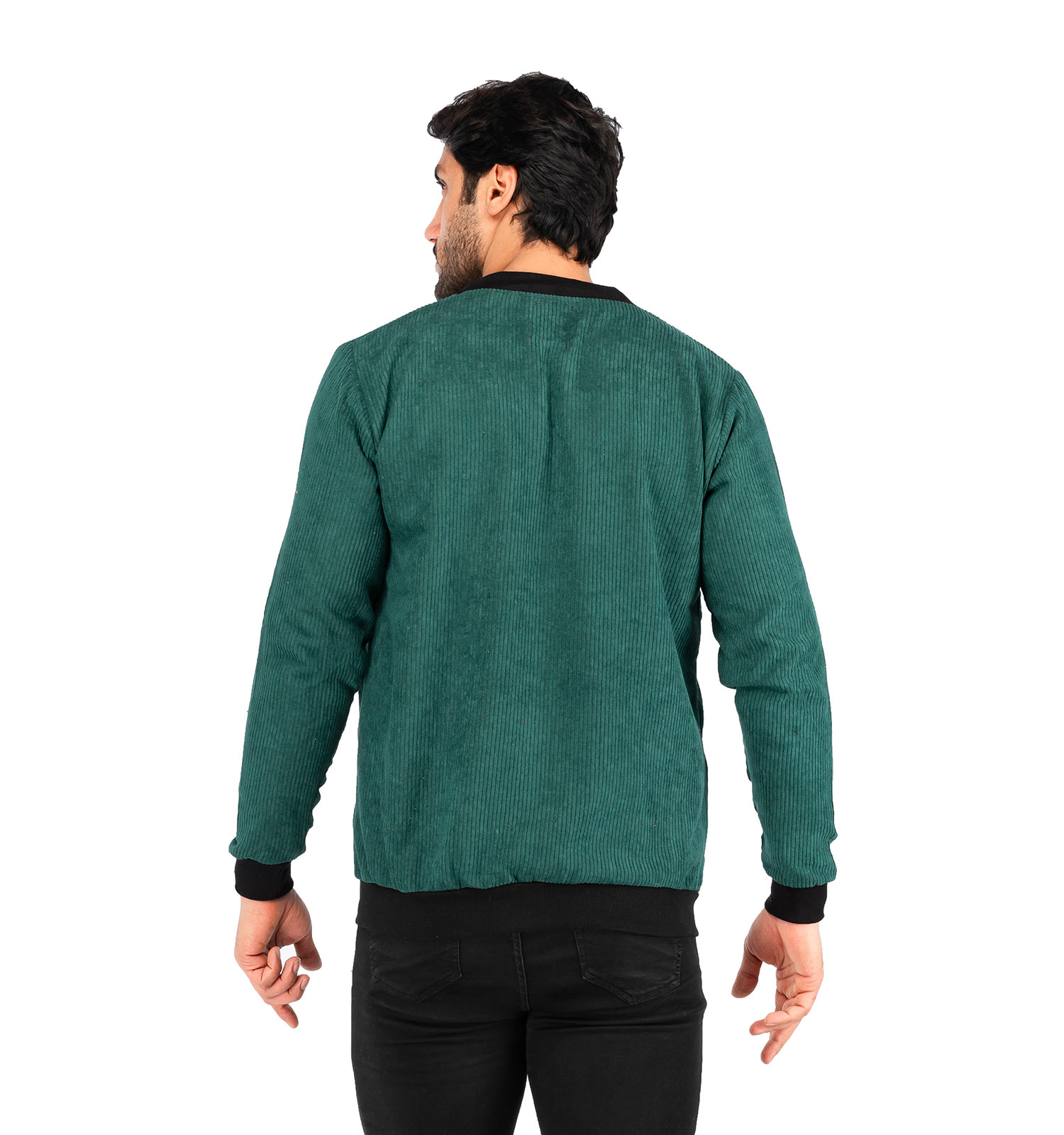سویشرت زیپ دار مخمل مردانه Araz یقه گرد مدل 40633