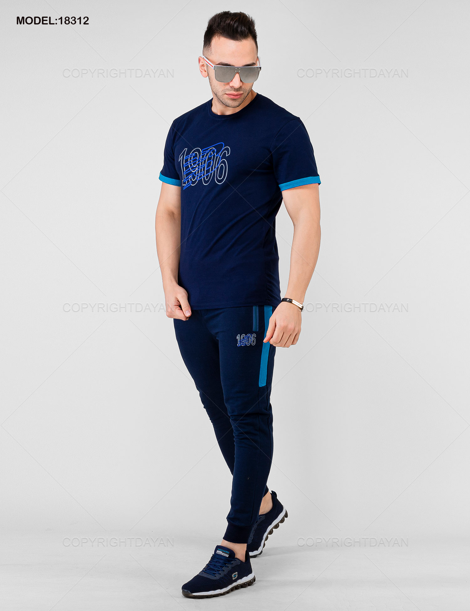 ست تیشرت شلوار مردانه New Balance مدل 18312