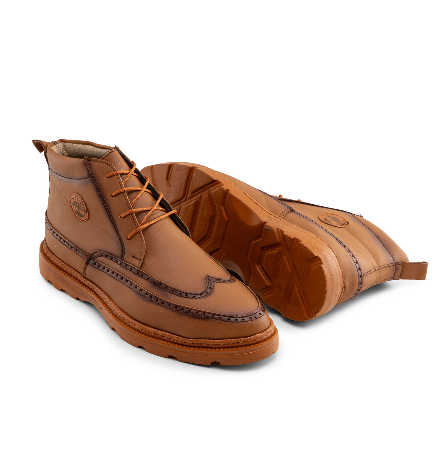 نیم بوت مردانه عسلی Timberland اسپرت بند دار مدل 45549