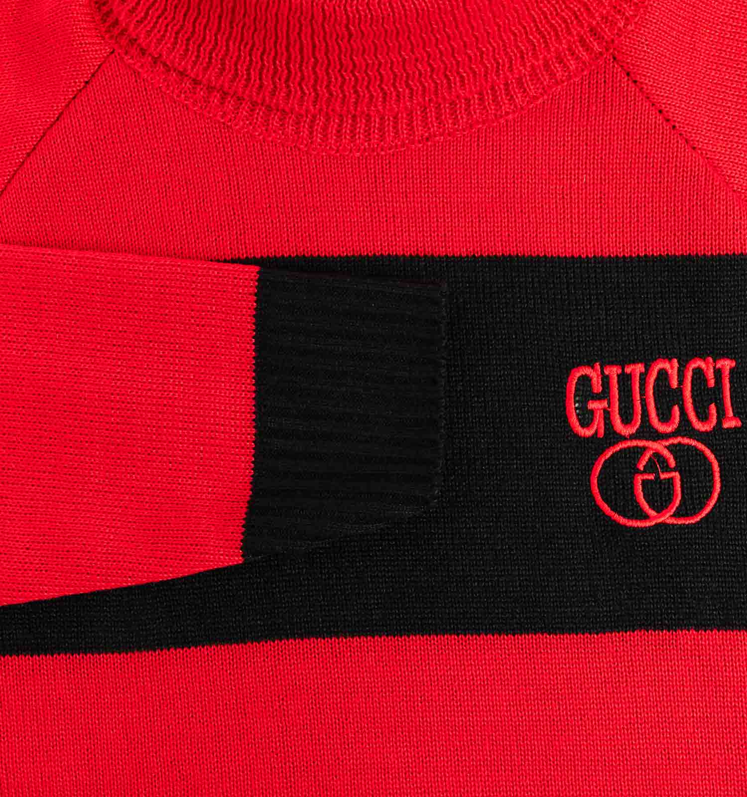 بافت مردانه یقه اسکی فری سایز راه راه GUCCI مدل 40273