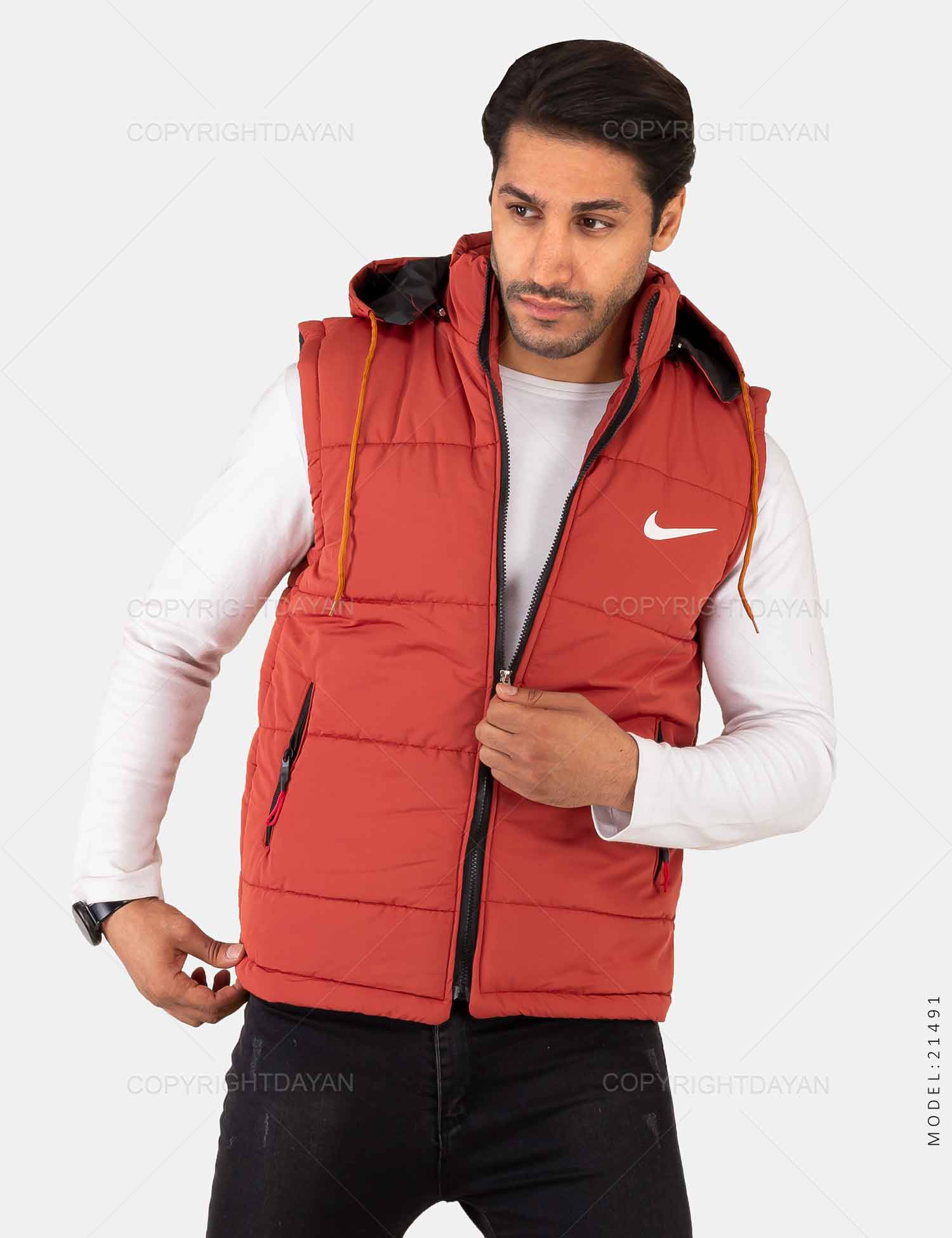 کاپشن آستین حلقه ای مردانه Nike مدل 21491
