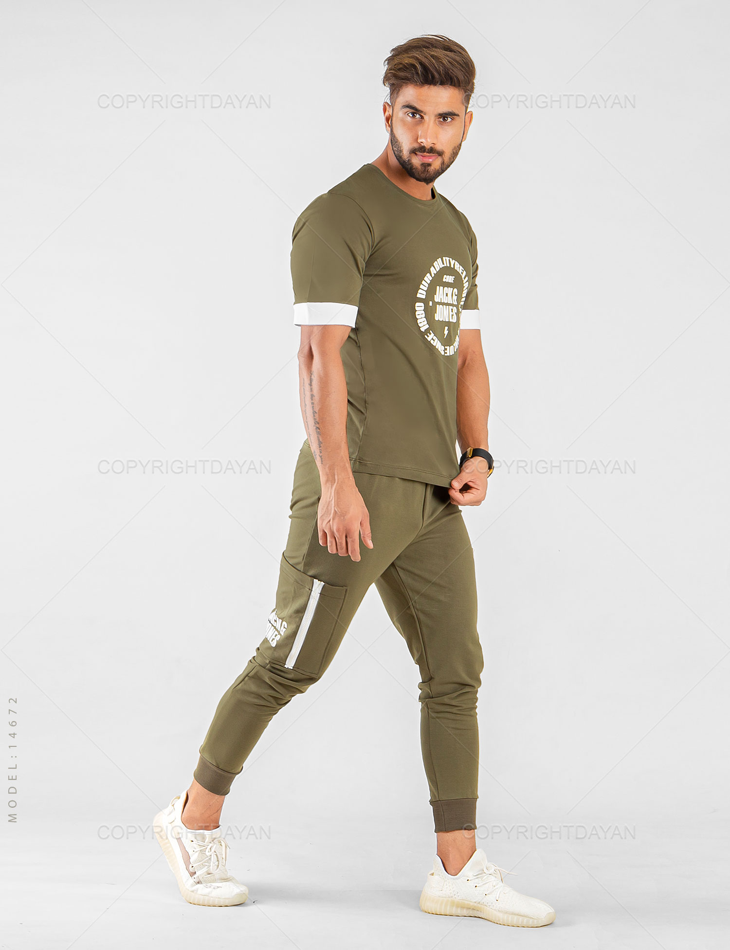 ست تیشرت شلوار مردانه jack & jones مدل 14672