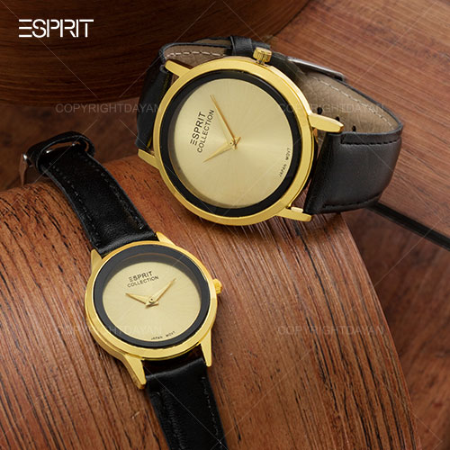ست ساعت مردانه زنانه Esprit مدل W 1163 (طلایی)
