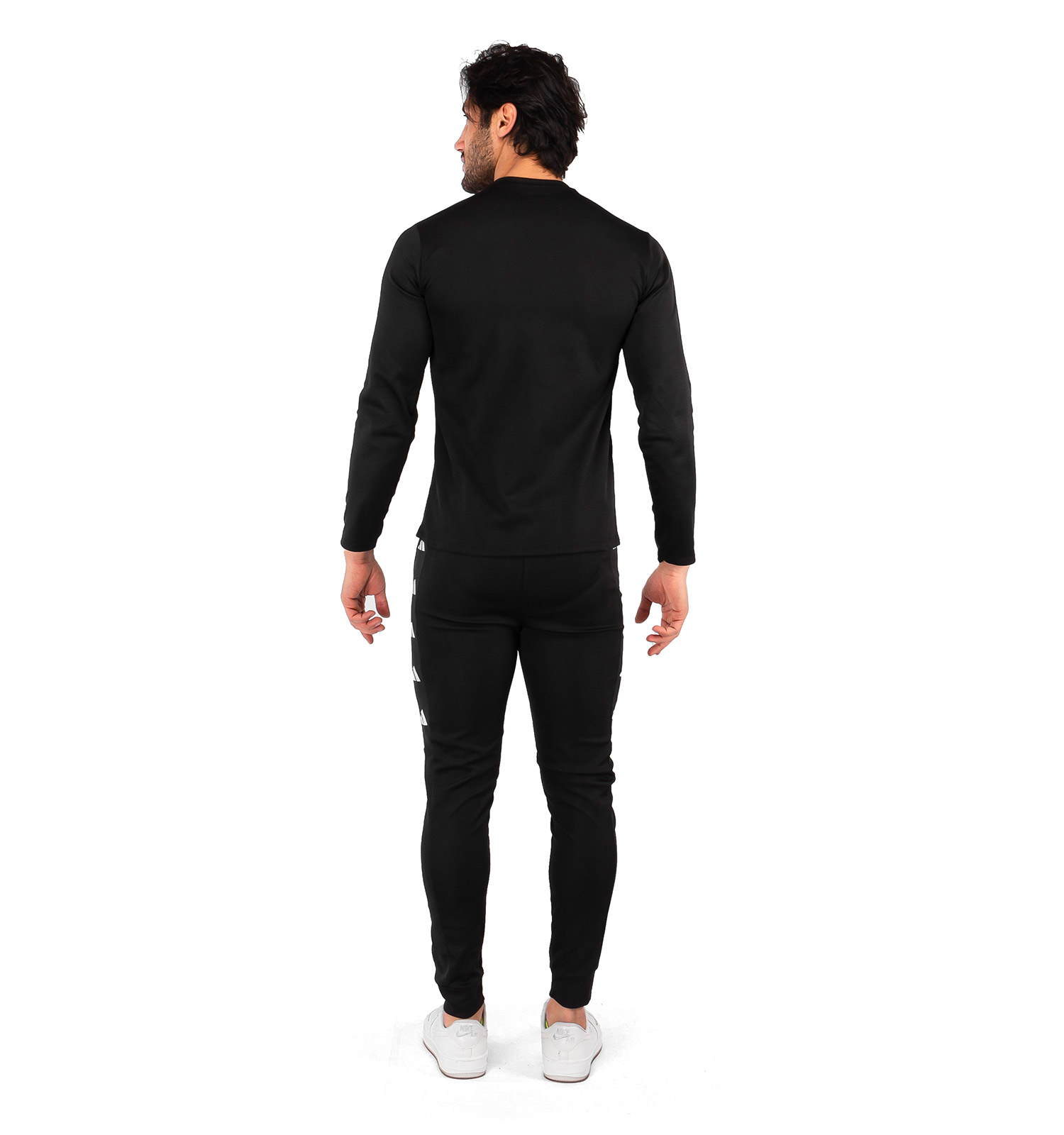 ست بلوز شلوار مردانه آستین بلند مشکی Adidas مدل 42335