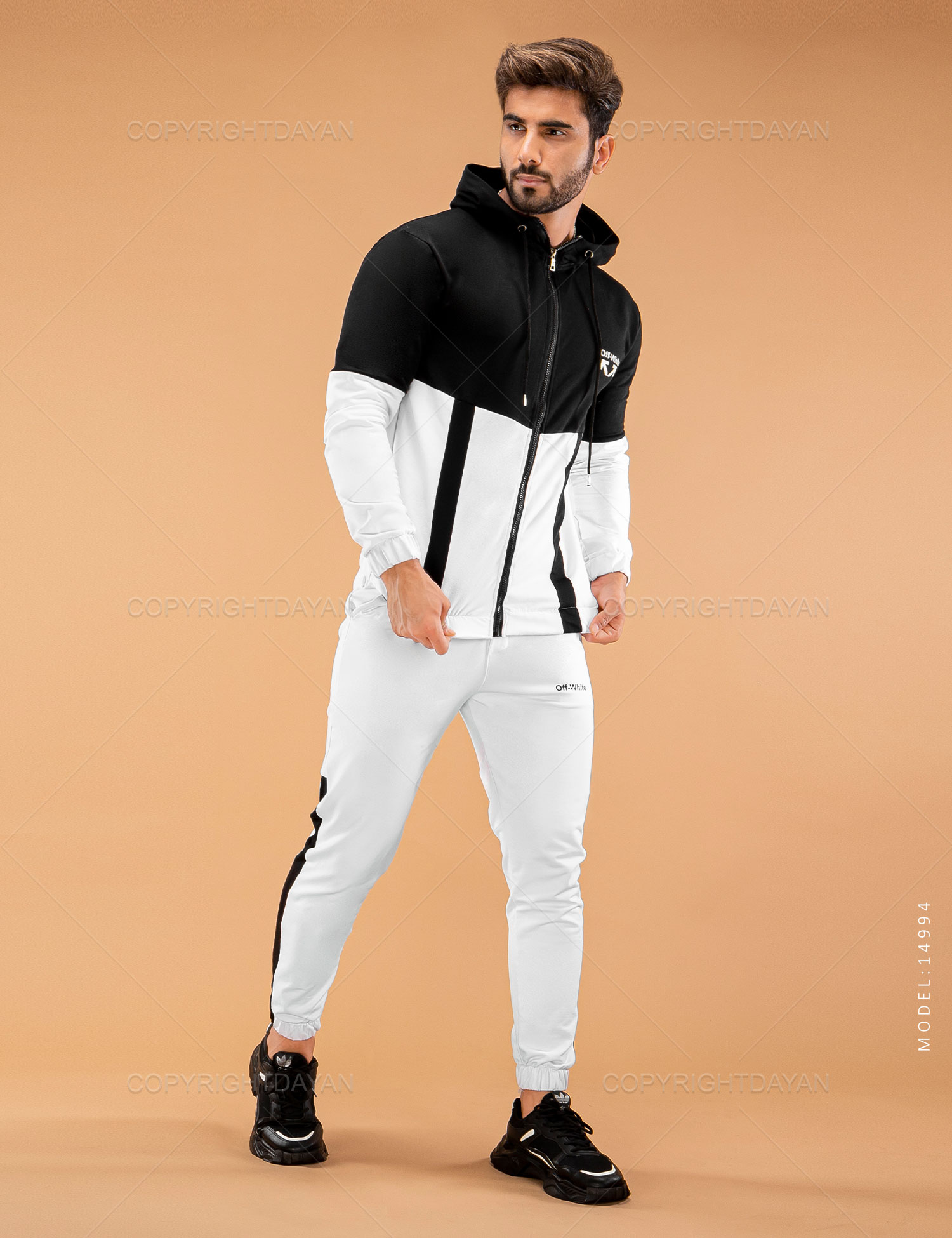 ست سویشرت شلوار مردانه Off white مدل 14994