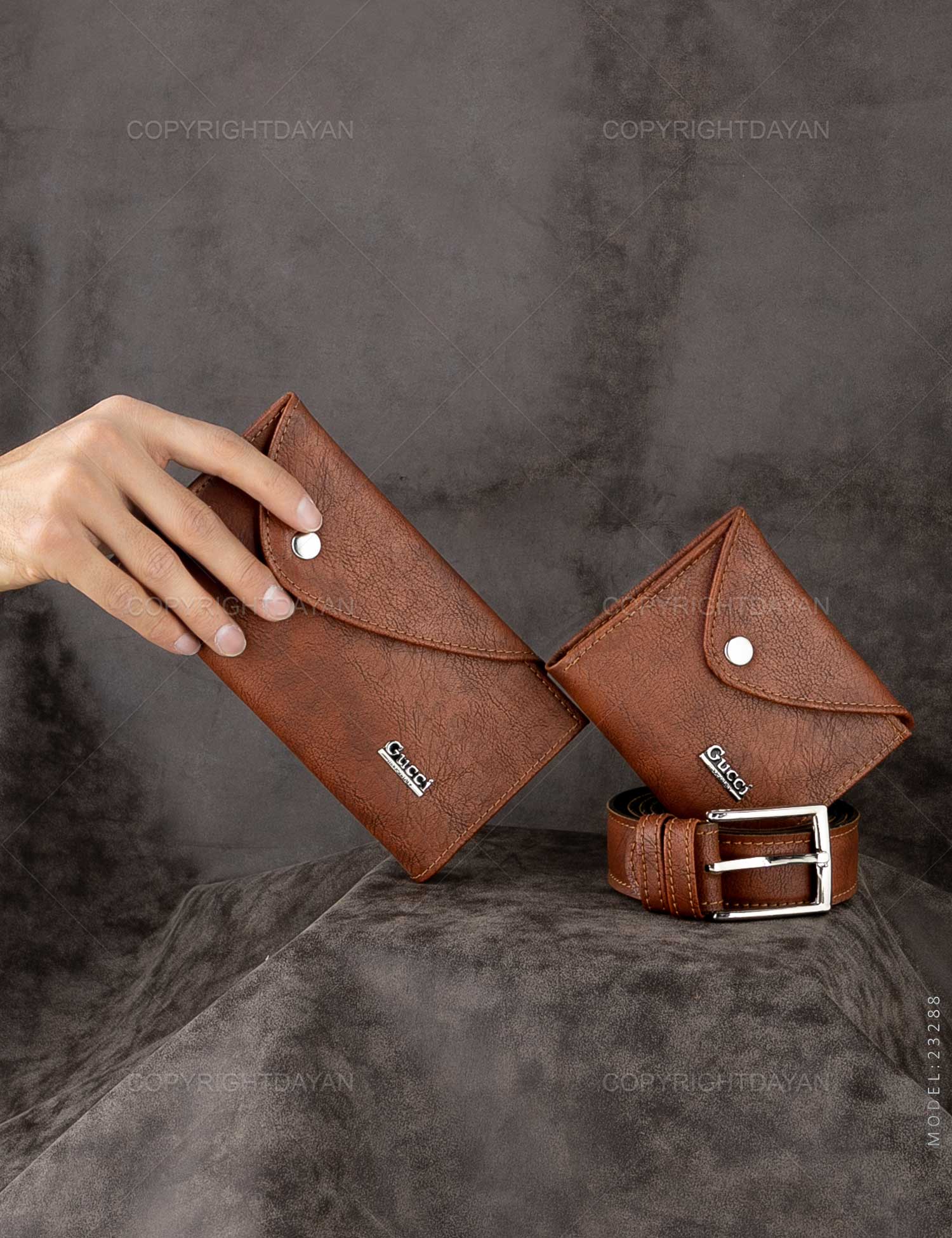ست چرمی مردانه Gucci مدل 23288