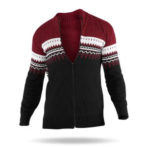 ژاکت بافت مردانه زیپ دار یقه ایستاده Zima مدل 31183