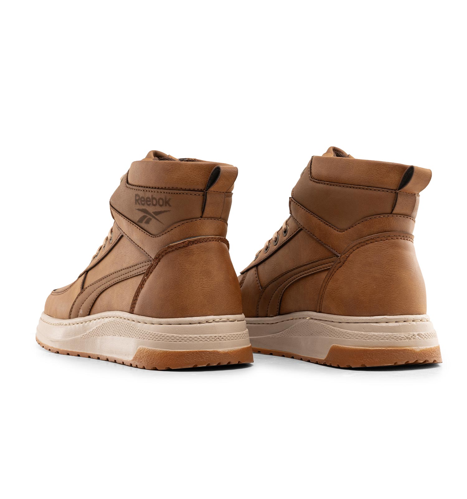 کفش ساقدار چرم مصنوعی مردانه قهوه ای Reebok بند دار مدل 45390