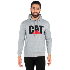 هودی کلاهدار مردانه طوسی روشن Cat مدل 41846