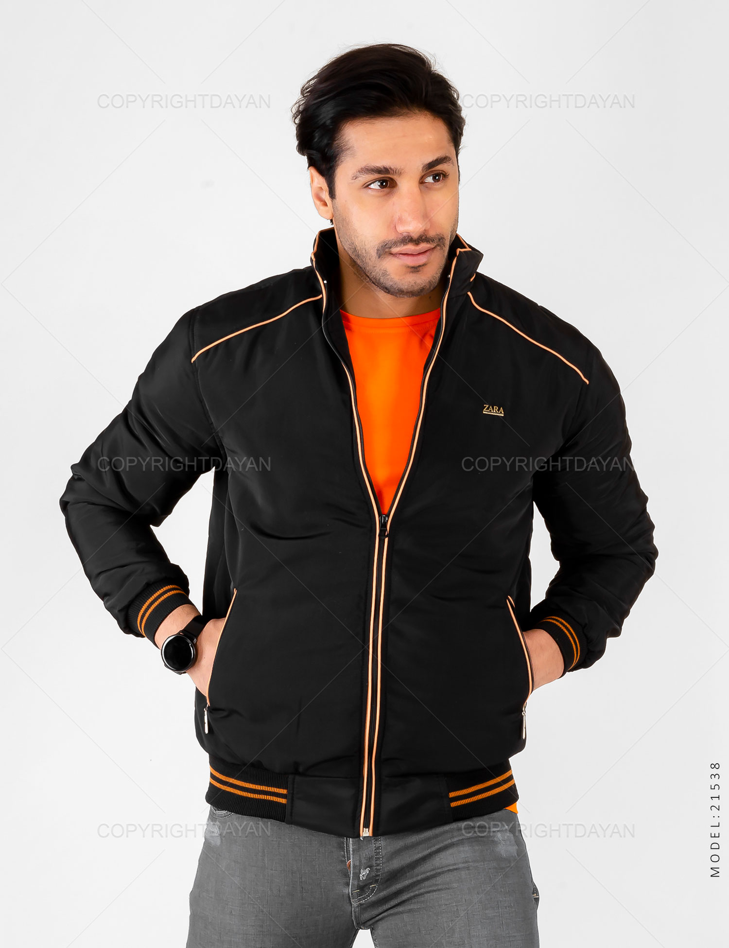 کاپشن خلبانی مردانه Zara مدل 21538
