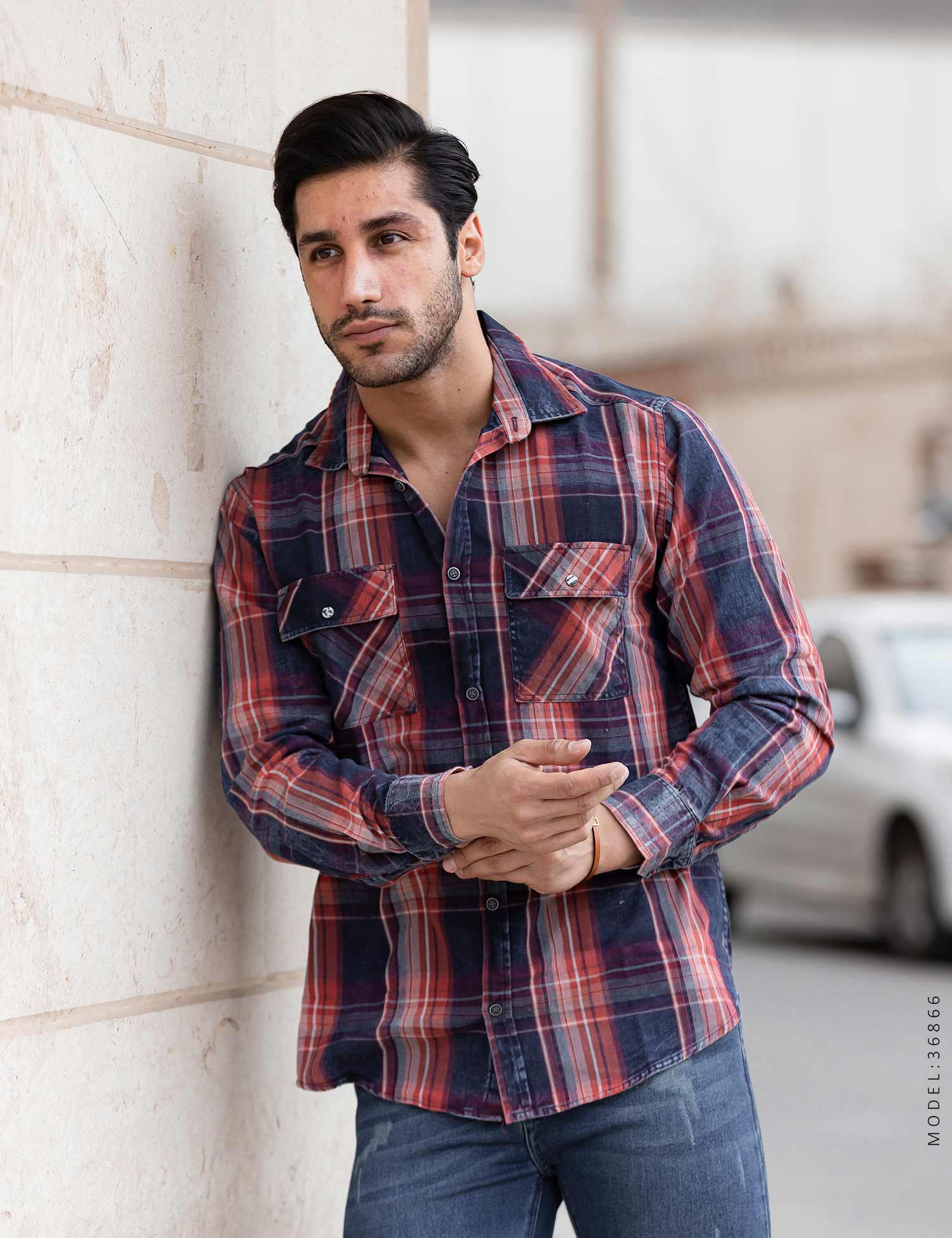 پیراهن مردانه چهارخانه Kiyan مدل 36866