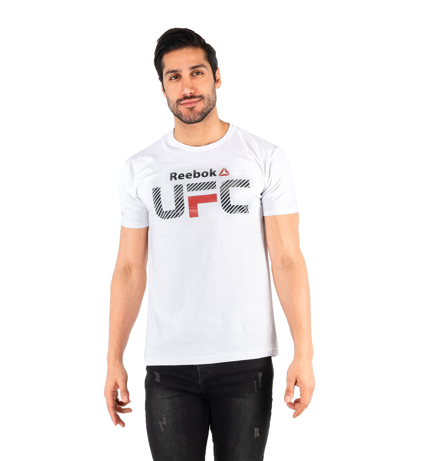 تیشرت Reebok یقه گرد مردانه سفید ساده مدل 44136