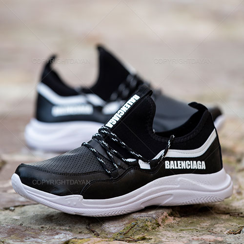 کفش مردانه Balenciaga مدل K 5085 (مشکی سفید)