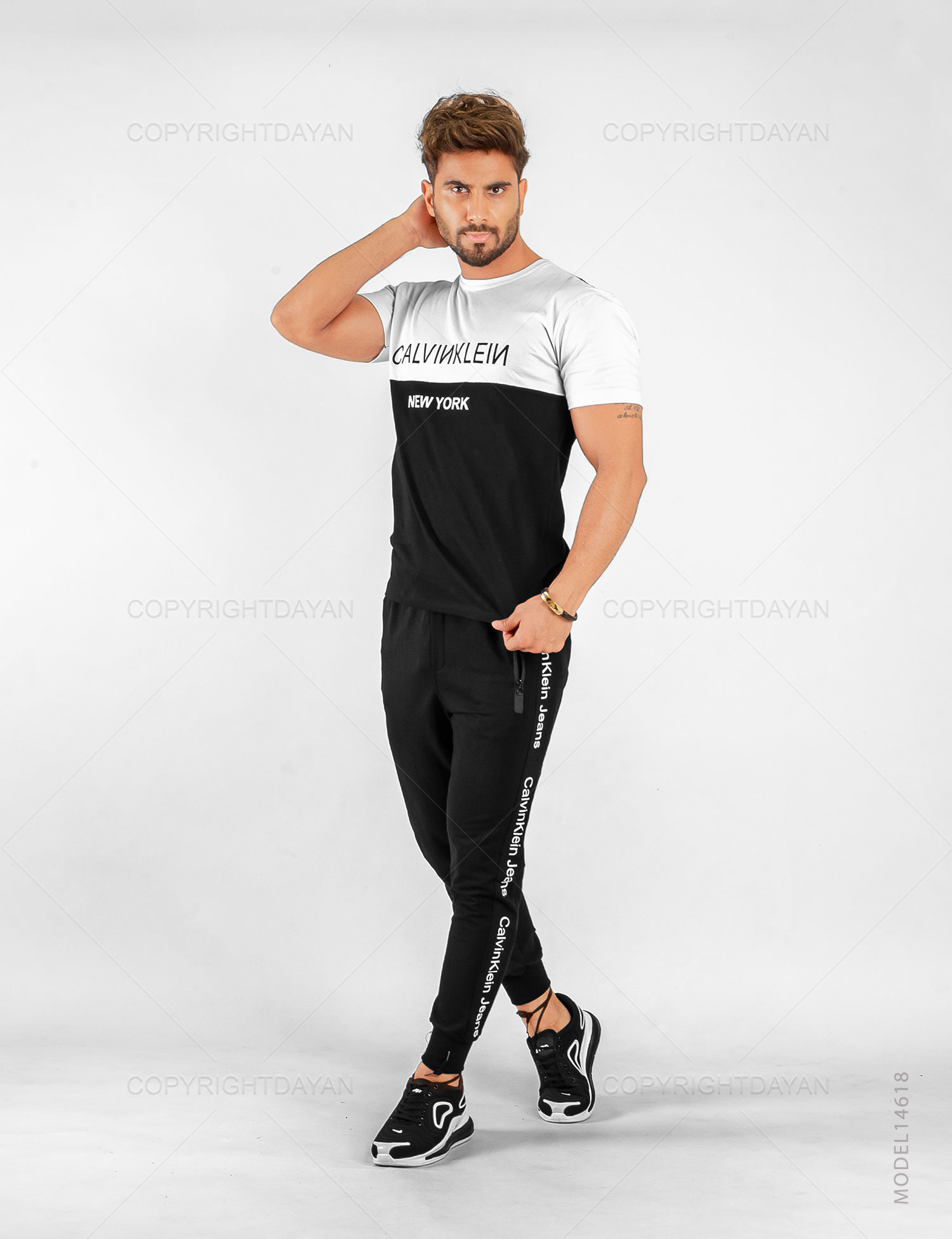 ست تیشرت شلوار مردانه CalvinKlein مدل 14618