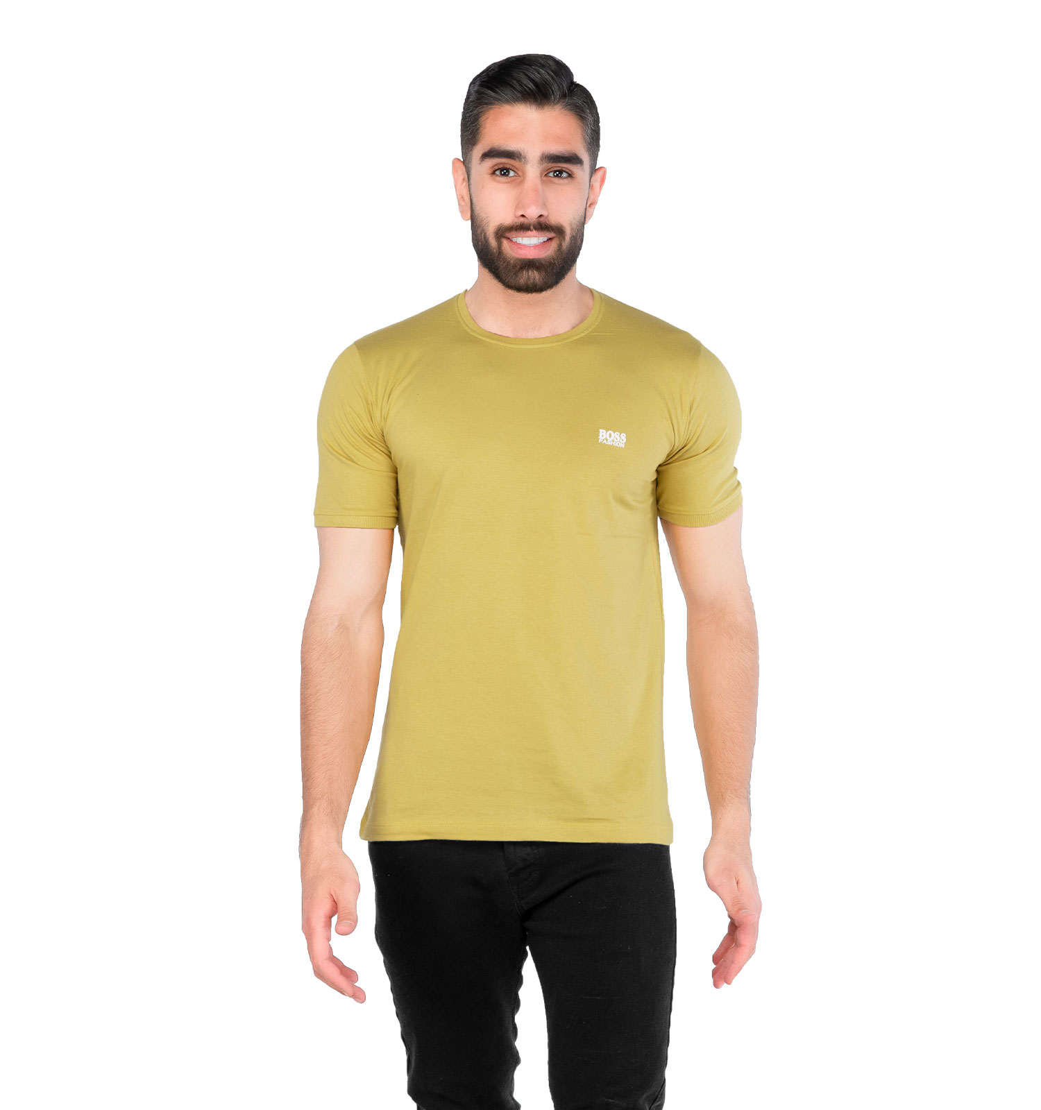 تیشرت Boss یقه گرد مردانه پنبه ساده مدل 44636