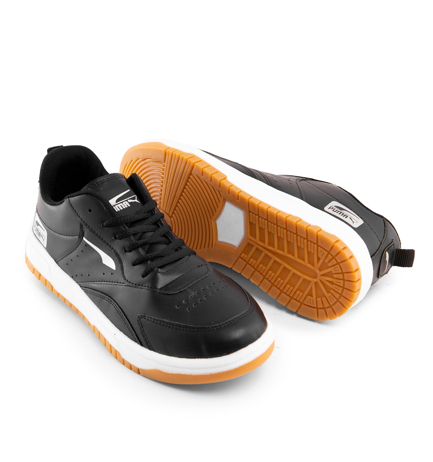 کفش اسپرت Puma مردانه مشکی بندی چرم مصنوعی مدل 43363