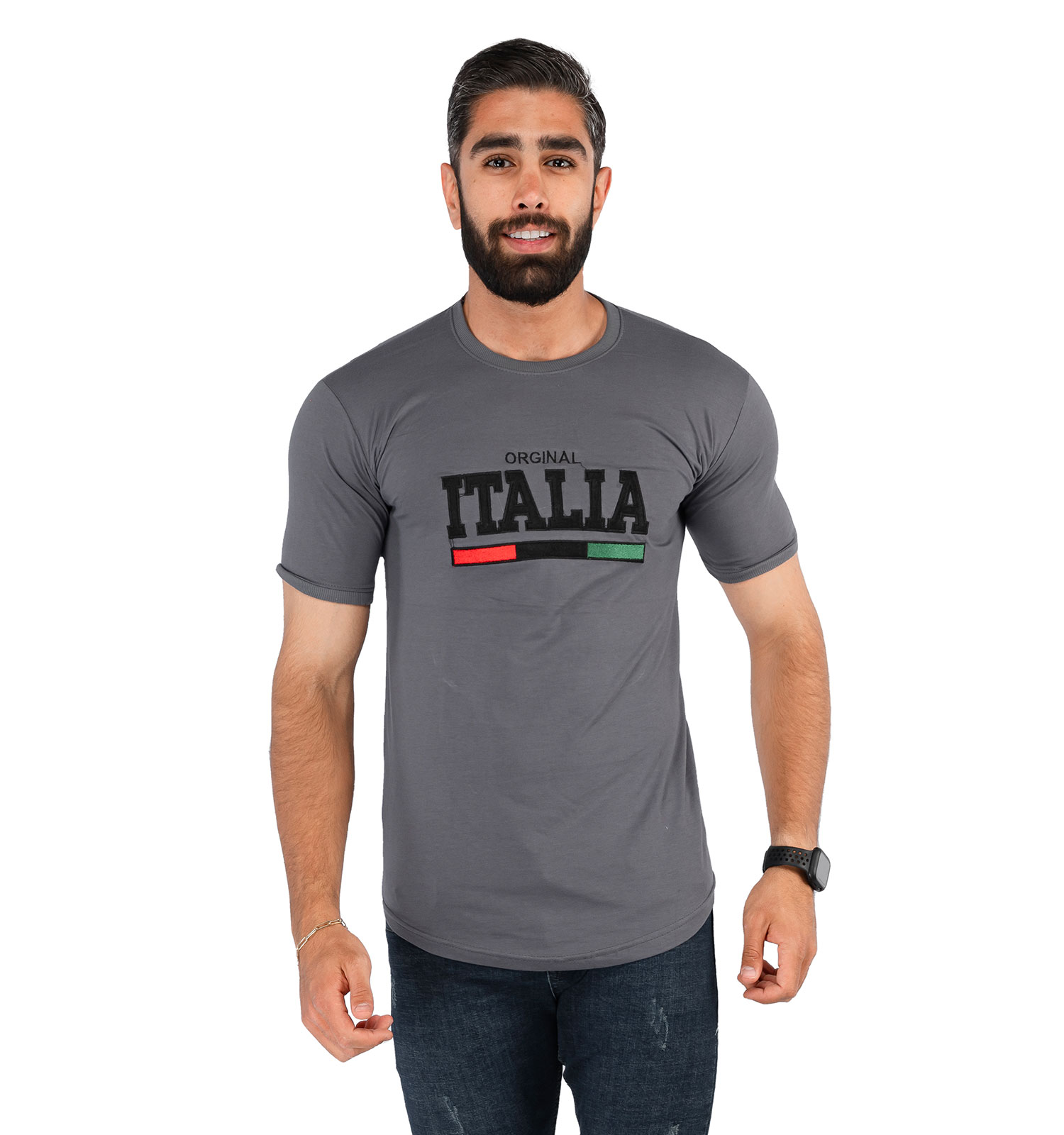 تیشرت مردانه یقه گرد Italia مدل 38072