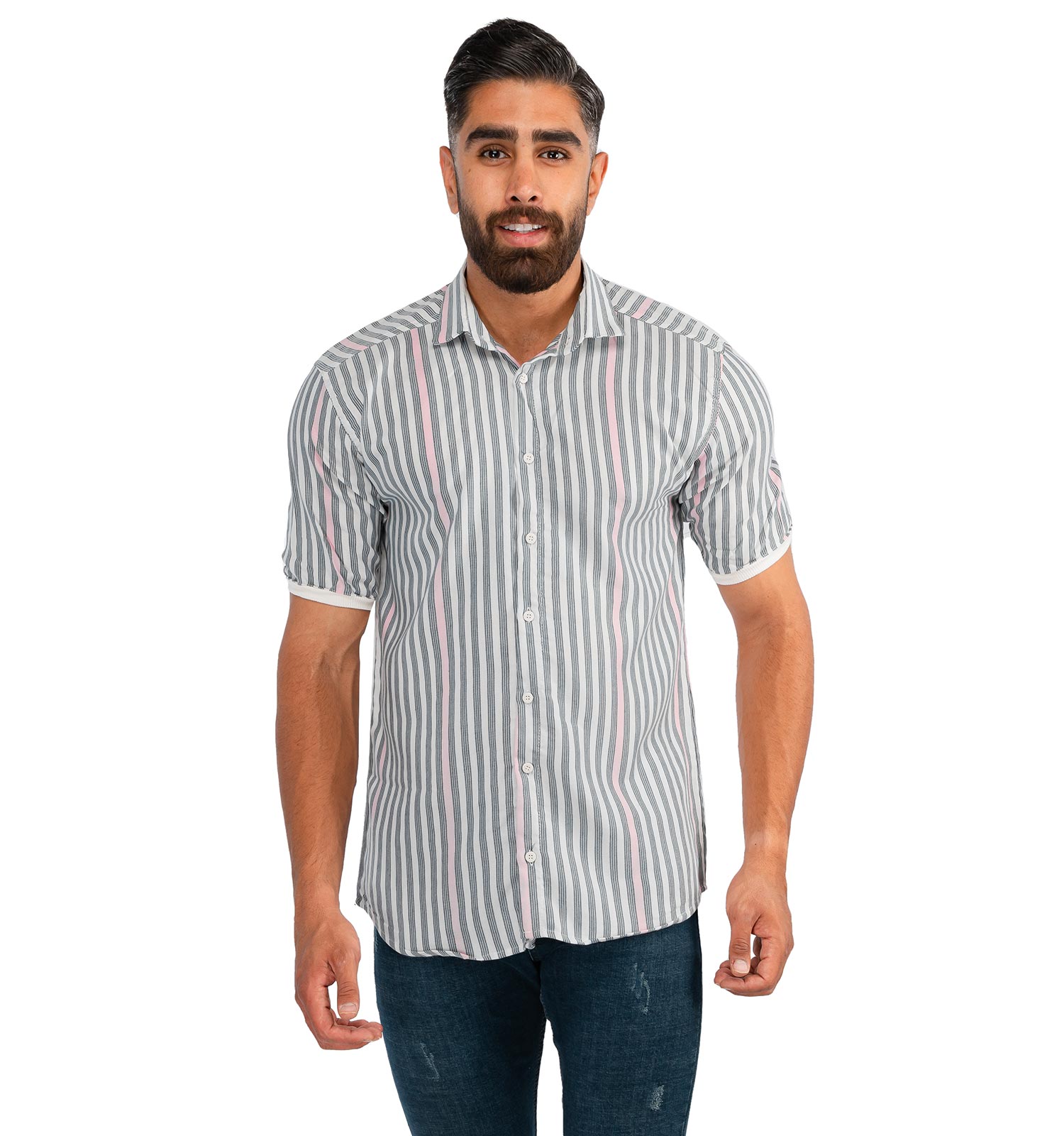پیراهن مردانه راه راه Zima مدل 39075