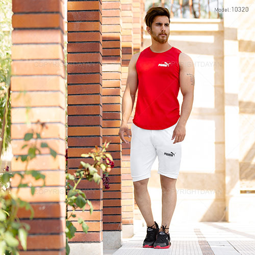 ست رکابی شلوارک مردانه Puma مدل 10320