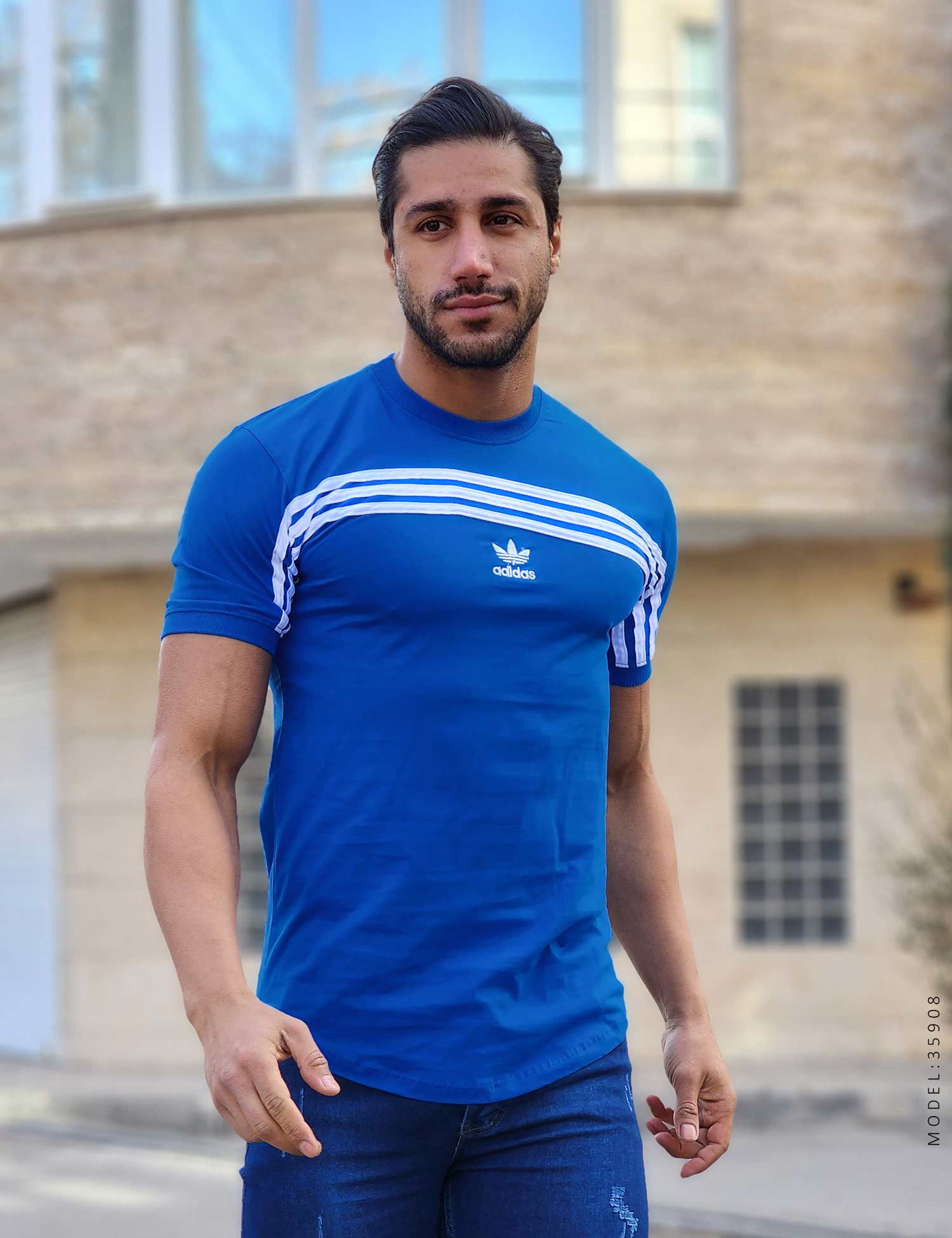 تیشرت یقه گرد مردانه Adidas مدل 35809