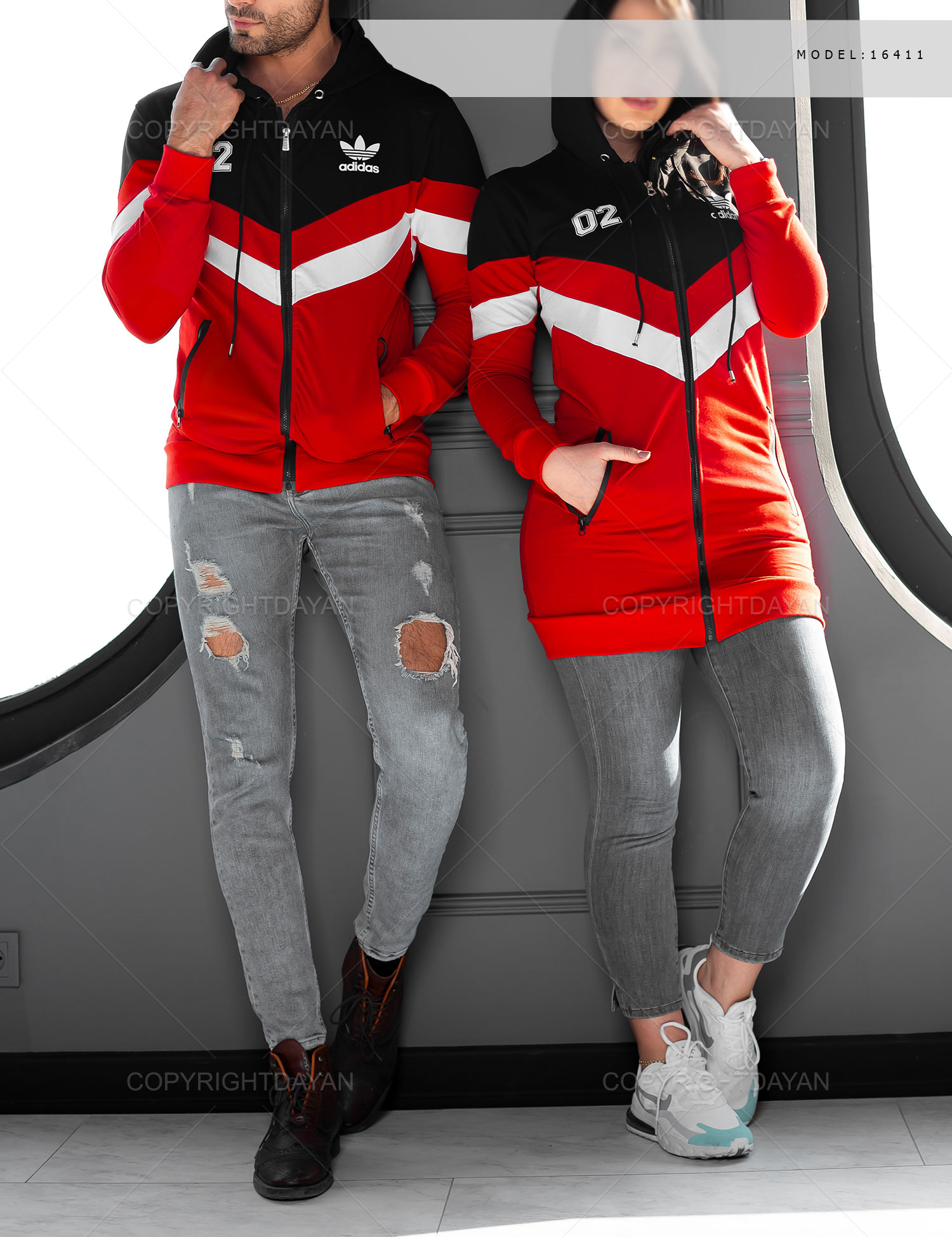 ست دونفره سویشرت Adidas مدل 16411