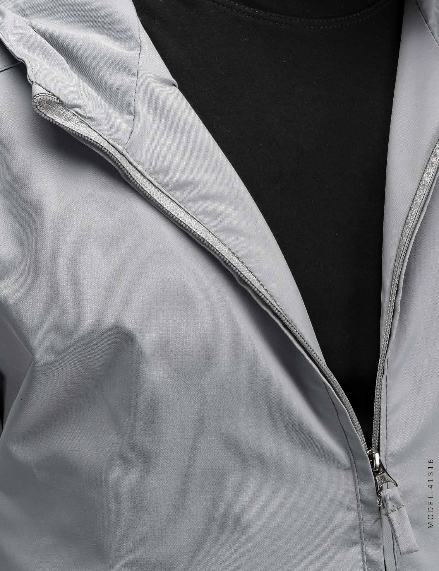 سویشرت بادگیر مردانه Zara طوسی زیپ دار مدل 41516