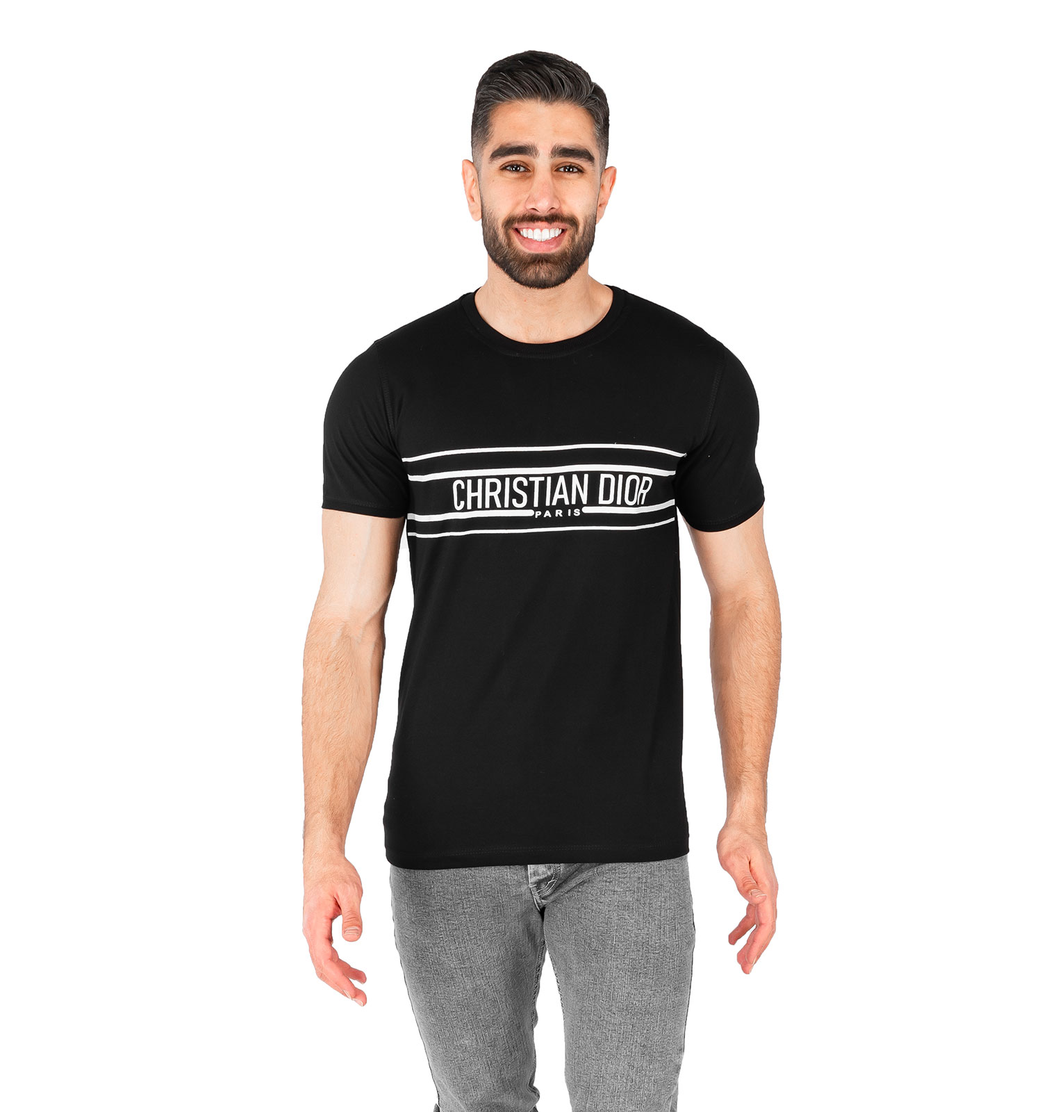 تیشرت Chiristian Dior مردانه مشکی ساده مدل 43726