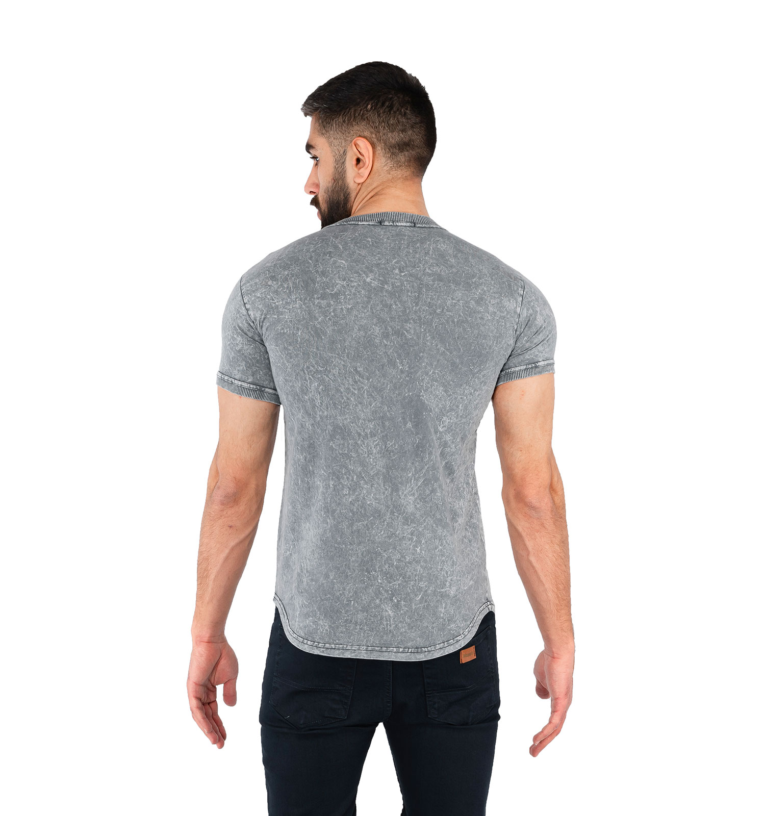 تیشرت Adidas یقه گرد مردانه طوسی مدل 42999