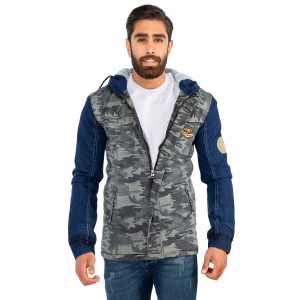 کاپشن کتان مردانه چریکی Alma مدل 38900