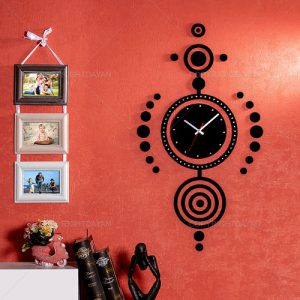 ساعت دیواری روکش مخمل نازنین