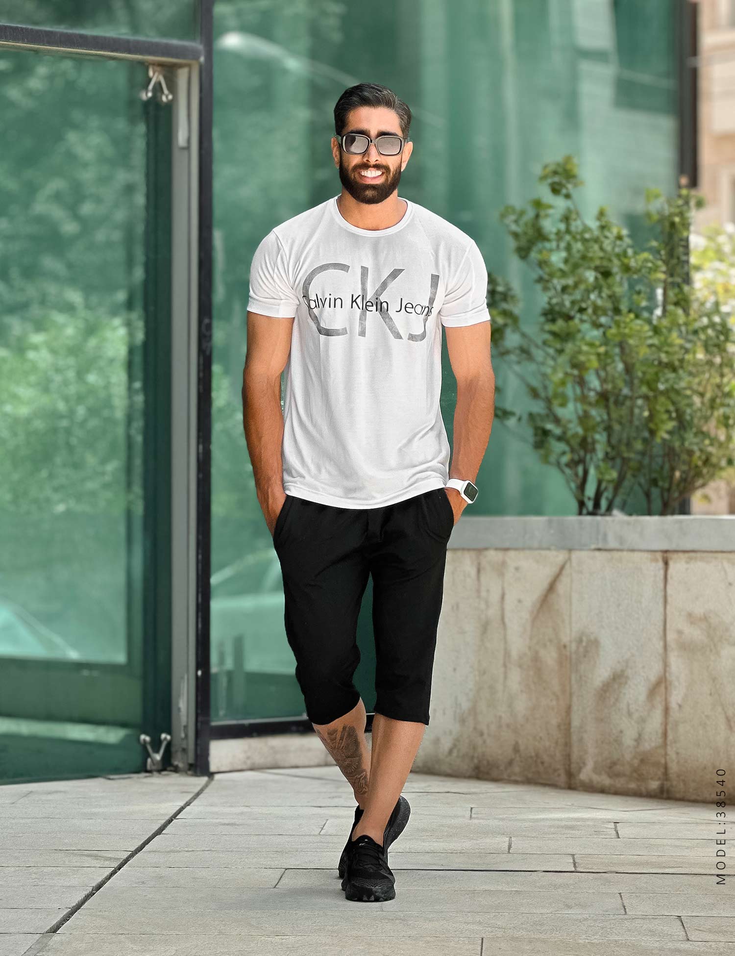 ست تیشرت شلوارک مردانه Calvin Klein مدل 38540