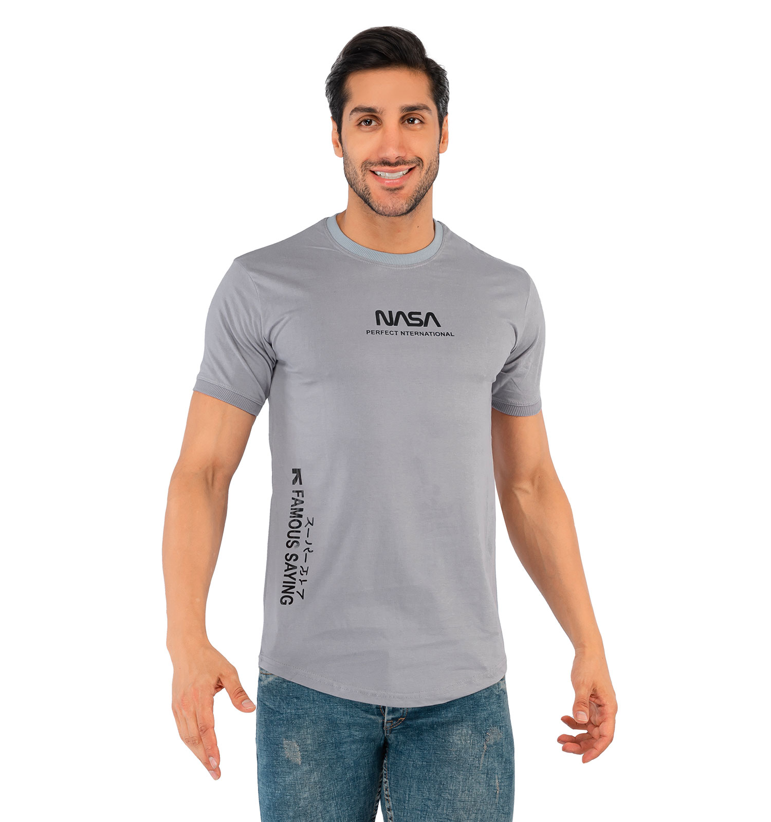 تیشرت مردانه چاپی Nasa مدل 37525