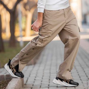 شلوار کتان بگ کارگو مردانه Carlo مدل 36474