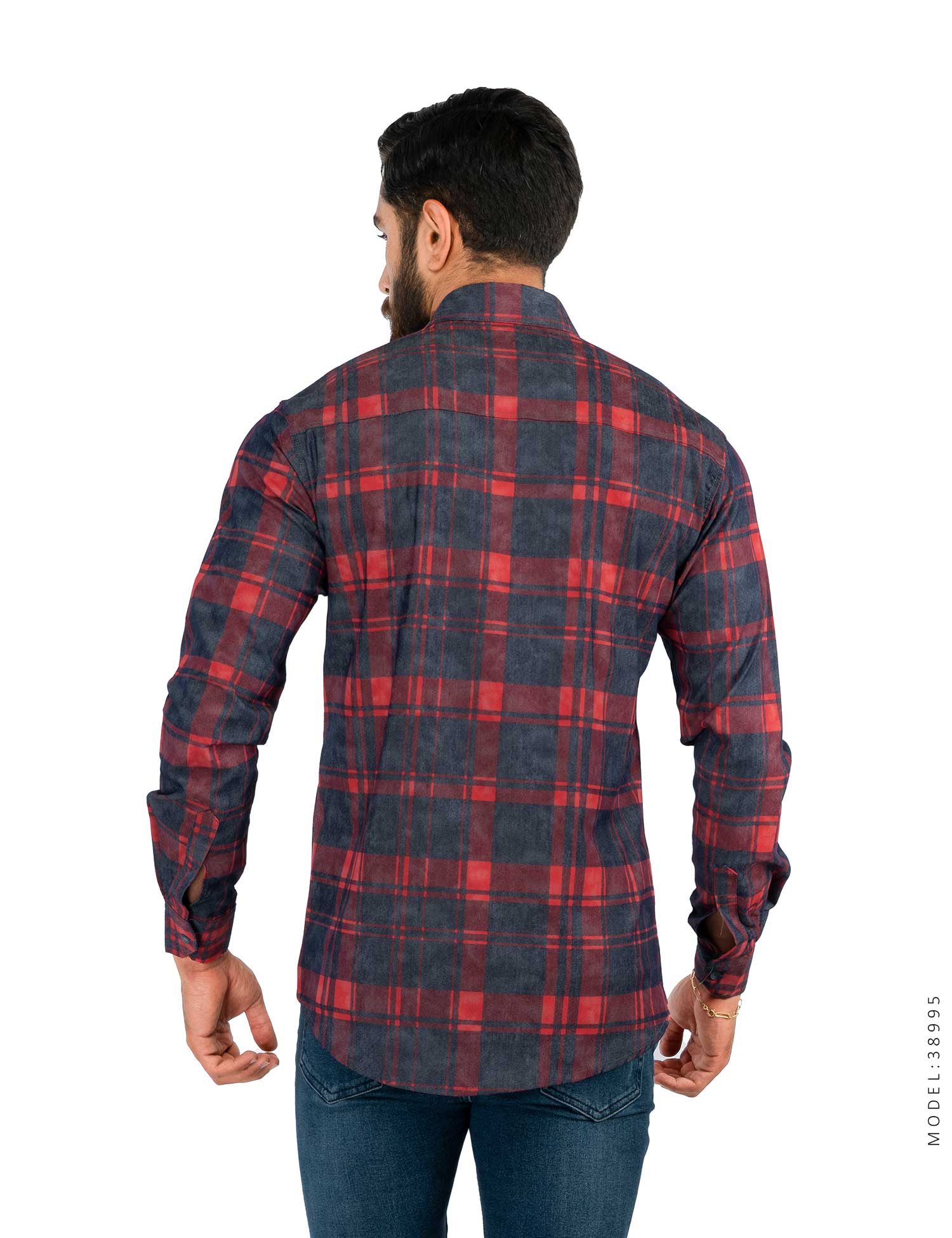 پیراهن مردانه چهارخانه Polo مدل 38995